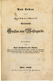 book Das Leben des Feldmarschalls Heinrich Grafen von Bellegarde