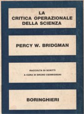 book La Critica Operazionale Della Scienza: Raccolta Di Scritti a Cura Di Bruno Cermignani