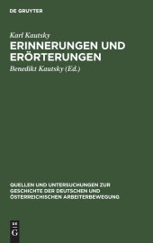 book Erinnerungen und Erörterungen