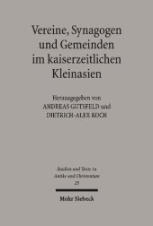 book Vereine, Synagogen und Gemeinden im kaiserzeitlichen Kleinasien