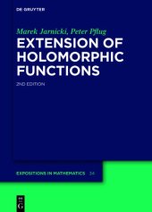 book Extension of Holomorphic Functions