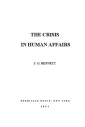 book The Crisis in Human Affairs