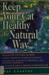 book Keep Your Cat Healthy the Natural Way ( orthomolecular medicine )