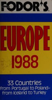 book Fodor's Europe 1988