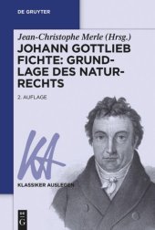 book Johann Gottlieb Fichte: Grundlage des Naturrechts