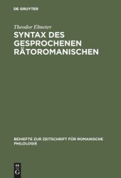 book Syntax des gesprochenen Rätoromanischen