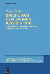 book Briefe aus den Jahren 1869 bis 1910