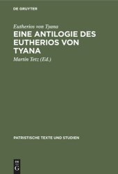 book Eine Antilogie des Eutherios von Tyana