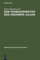 book Der Hiobkommentar des Arianers Julian