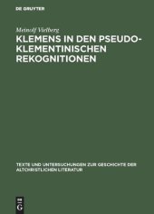 book Klemens in den pseudoklementinischen Rekognitionen: Studien zur literarischen Form des spätantiken Romans