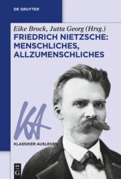 book Friedrich Nietzsche: Menschliches, Allzumenschliches