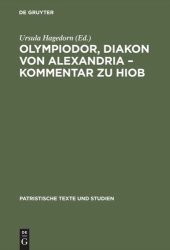 book Olympiodor, Diakon von Alexandria – Kommentar zu Hiob