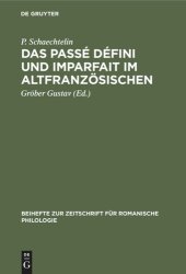 book Das Passé défini und Imparfait im Altfranzösischen