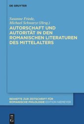 book Autorschaft und Autorität in den romanischen Literaturen des Mittelalters