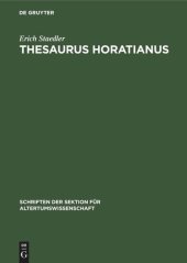 book Thesaurus Horatianus