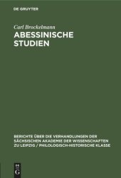 book Abessinische Studien