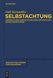 book Selbstachtung: Anspruch und normative Geltung affirmativer Selbstverhältnisse