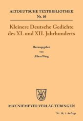 book Kleinere Deutsche Gedichte des XI. und XII. Jahrhunderts