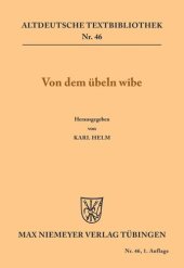 book Von dem übeln wîbe