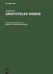 book Aristoteles Werke: Band 11 Physikvorlesung