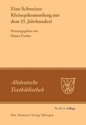 book Eine Schweizer Kleinepiksammlung aus dem 15. Jahrhundert