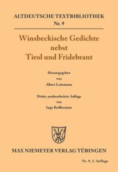 book Winsbeckische Gedichte nebst Tirol und Fridebrant