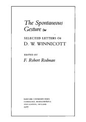 book Spontaneous Gesture: Selected Letters of D. W. Winnicott