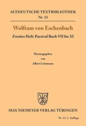 book Zweites Heft. Parzival: Buch VII bis XI