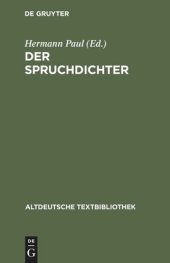 book Gedichte: Teil 1: Der Spruchdichter