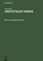 book Aristoteles Werke: Band 19 Problemata Physica