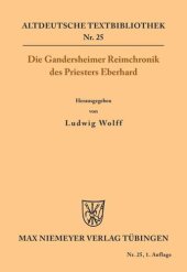 book Die Gandersheimer Reimchronik