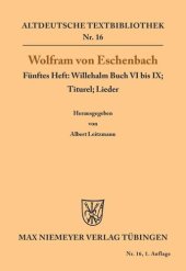 book Willehalm Buch VI bis IX; Titurel; Lieder