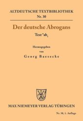 book Der deutsche Abrogans: Text *ab1