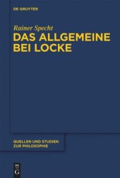 book Das Allgemeine bei Locke: Konstruktion und Umfeld