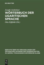 book Wörterbuch der ugaritischen Sprache