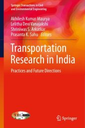 book Transportation Research in India: Practices and Future Directions