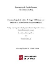 book Fenomenología de la música de Sergiu Celibidache y su influencia en la dirección de orquesta en España