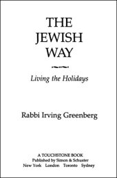 book The Jewish Way: Living the Holidays