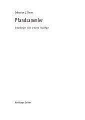 book Pfandsammler. Erkundungen einer urbanen Sozialfigur