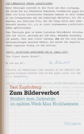 book Zum Bilderverbot: Studien zum Judentum im späten Werk Max Horkheimers