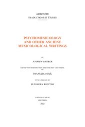 book Psychomusicology and Other Ancient Musicological Writings