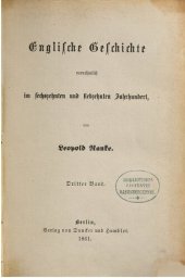 book Englische Geschichte, vornehmlich im sechzehnten und siebzehnten Jahrhundert