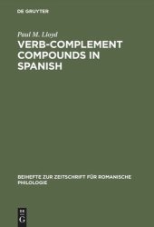 book Verb-complement compounds in Spanish