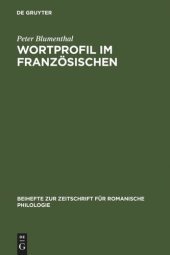 book Wortprofil im Französischen