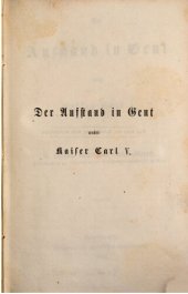 book Der Aufstand in Gent unter Kaiser Carl V. [Karl V.]