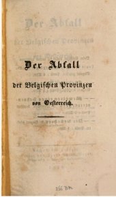 book Der Abfall der Belgischen Provinzen von Österreich