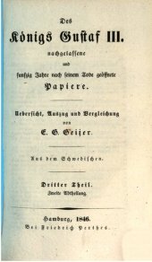 book Des Königs Gustaf III. nachgelassene und fünfzig Jahre nach seinem Tode geöffnete Papiere