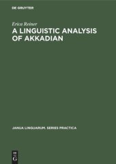 book A Linguistic Analysis of Akkadian