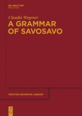 book A Grammar of Savosavo