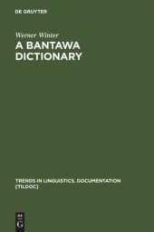 book A Bantawa Dictionary